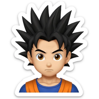 a boy in dragon ball style sticker
