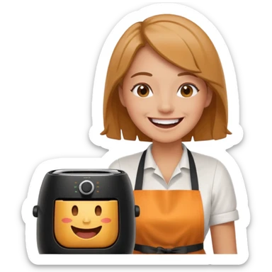 Air fryer Laughing historically sticker