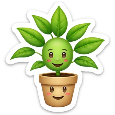 Une plante qui sourit  sticker