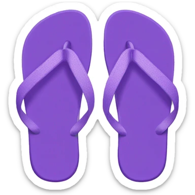 Violet flip flops sticker