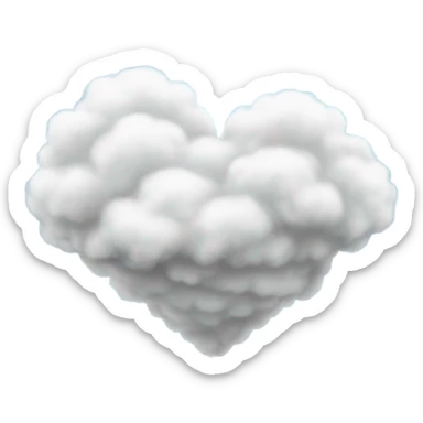 A cloud heart sticker