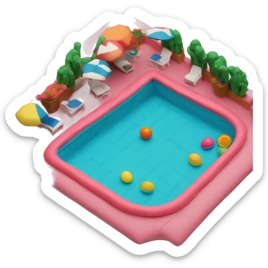 pool made out of play-doh sticker