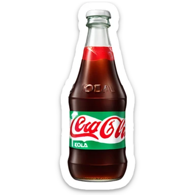 fritz kola bottle with coke inside sticker