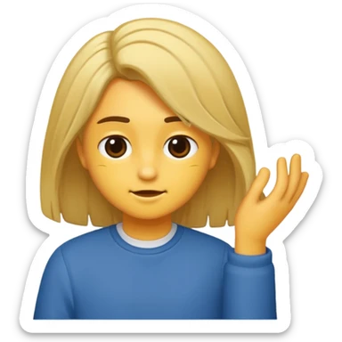 Like a 😏 like tucking its hair ..dont put hair tho sticker