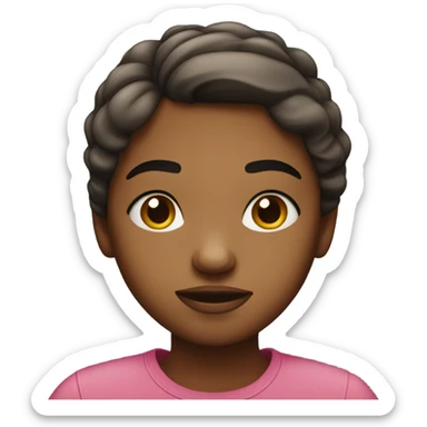 Girl with raising eyebrow sticker