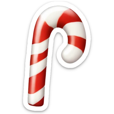 Cute Small Glass Candy Cane  sticker