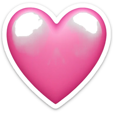 Pink heart sticker
