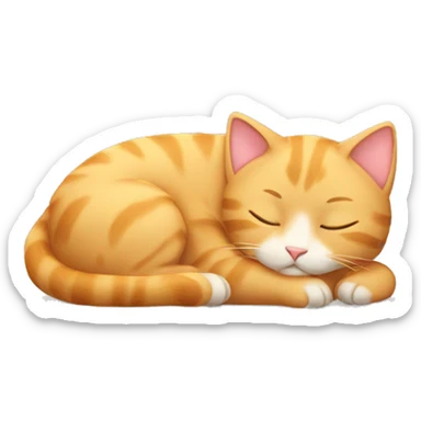 sleeping kitty sticker