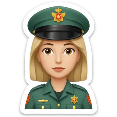 Crea un avatar de una guardia civil de españa mujer  y del area de seguridad vial/trafico sticker