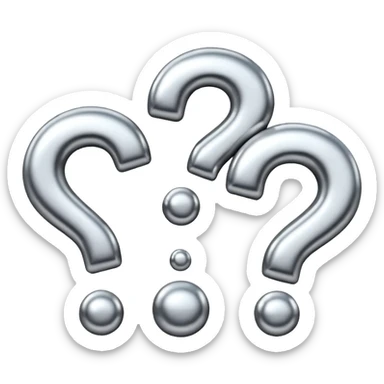Question marks sticker