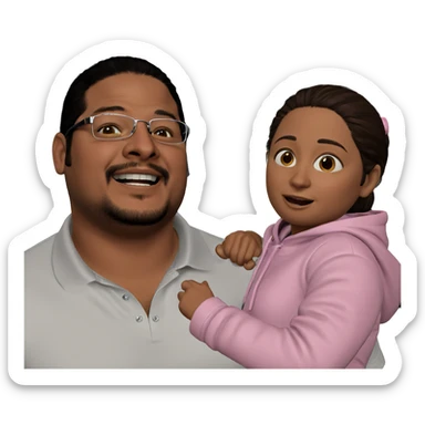 realistic couple in everyday life sticker