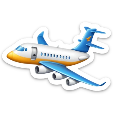 Airplane with a goose head sticker
