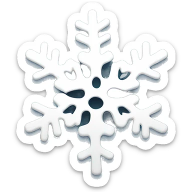 Melting snowflake sticker
