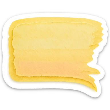 soft pastel hand-painted watercolor brush stroke for borders with a yellow hue sticker