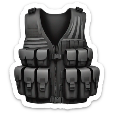  a black tactical vest  sticker