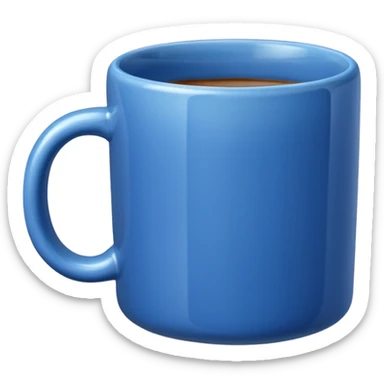 blue ceramic mug sticker