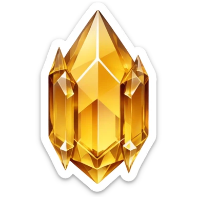 raw golden crystal sticker