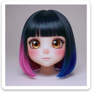 goth heart emoji, cute and shiny, with a gradient effect, no background sticker