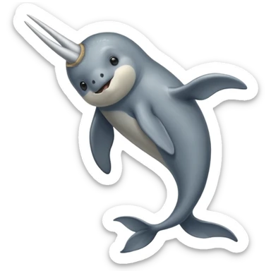 narwhal and gibbon combined sticker