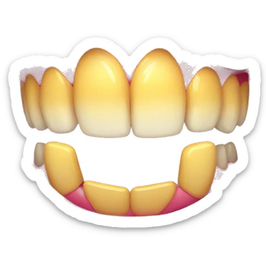Gold teeth sticker