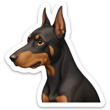 Dobermann european uncropped sticker