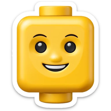 yellow happy lego sticker
