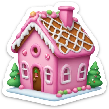 Pink gingerbread house  sticker