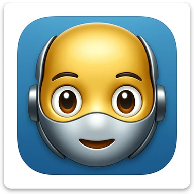 Add a rounded app icon border to the emoji, keeping the Snipes app logo style clear and central. The style should maintain the original emoji look with a clean and simple rounded border around it. sticker