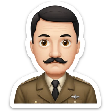 A man who look like hitler sticker