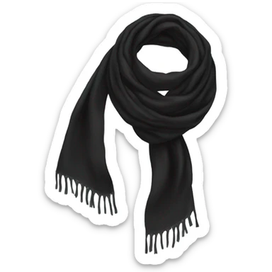 Black scarf sticker