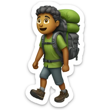 Person that is hiking sticker