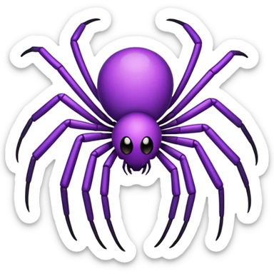 cute 2D simple purple spider sticker