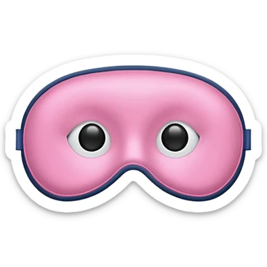 isolated girly silky sleep mask  sticker