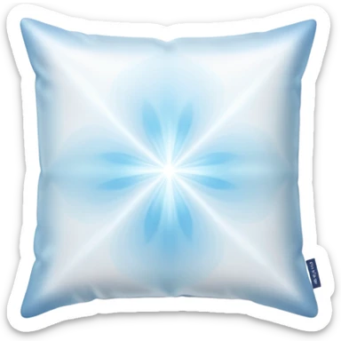 ethereal white pillow emoji with a soft glowing aura and subtle icy blue shimmer sticker
