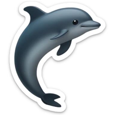 dolfin in dark mode sticker