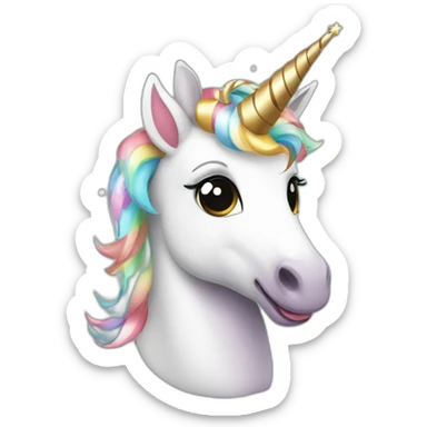 Cute unicorn celebrating christmas sticker