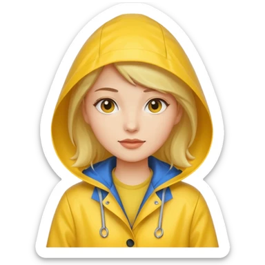 Raincoat Pedestrian woman sticker