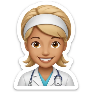 Muscular nurse sticker