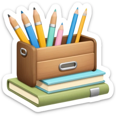 aesthetic school supplies cottage core (earthy) sticker