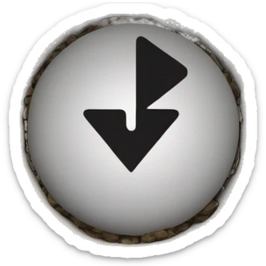 A sign in front of a hole that reads “DEEP” and has a arrow pointing down  sticker