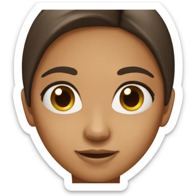 Tan skin girl with long dark brown hair sticker