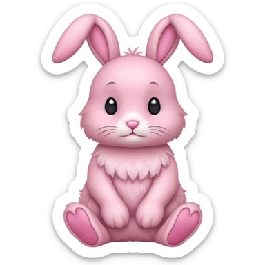 Pink bunny sticker