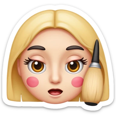 Emoji batting eyelashes  sticker