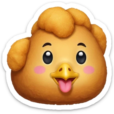Make an emoji of a chicken nugget sticker