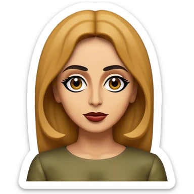 Cinematic Realistic Fairuz Pop Culture Emoji, featuring an iconic portrayal of the legendary singer rendered with vibrant textures and soulful, dynamic lighting. sticker