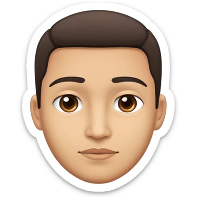 Straight face hispanic sticker