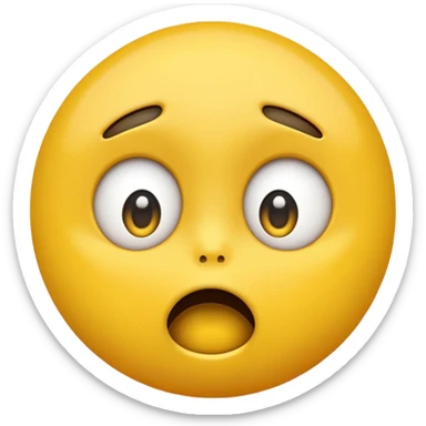 Normal yellow emoji with wide eyes cover mouth in shock  sticker