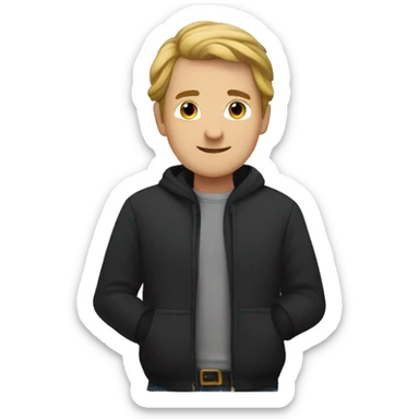 Male with crows flying around them sticker