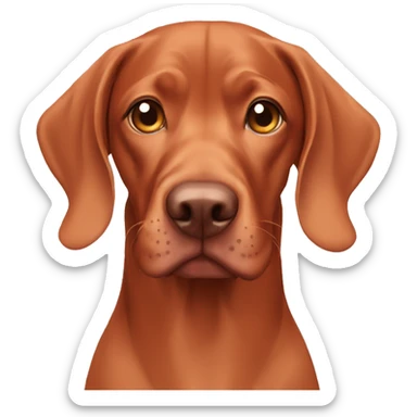 Vizsla with heart eyes sticker