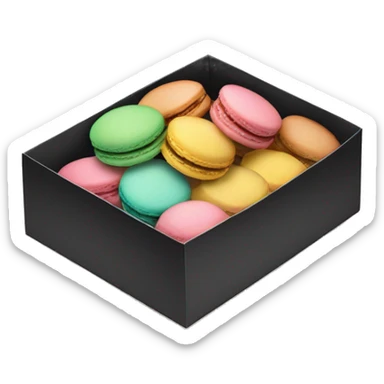 macaroons in box sticker
